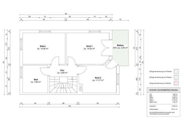 Grundriss Obergeschoss