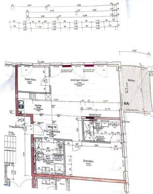 Grundriss der Wohnung