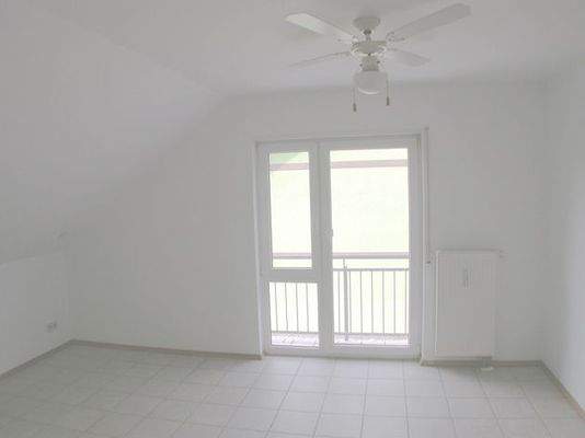 Blick in einen Schlafraum