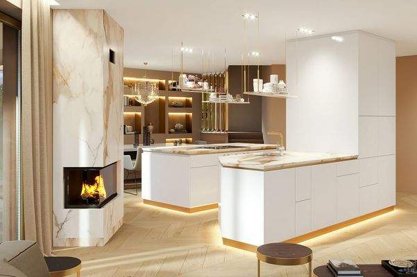 Wohn-, Koch- und Essbereich - Variante 2 - Visualisierung