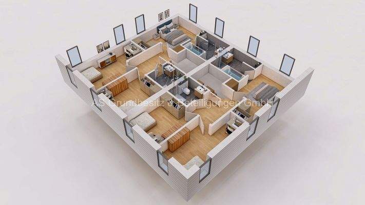 DHH  m² Ansicht innen OG Straßenseitig