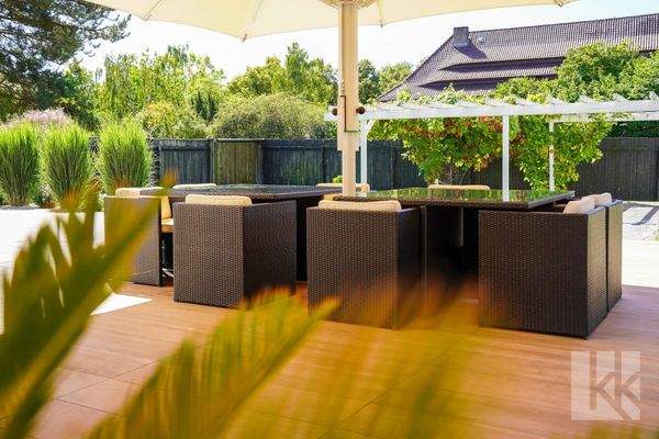 oder auf der Terrasse