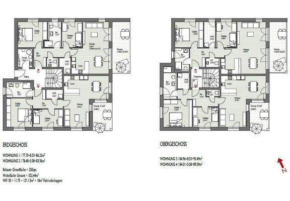 Grundrisse Erd- und Obergeschoss