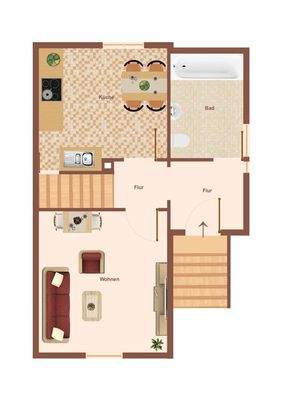 Skizze Grundriss Erdgeschoss