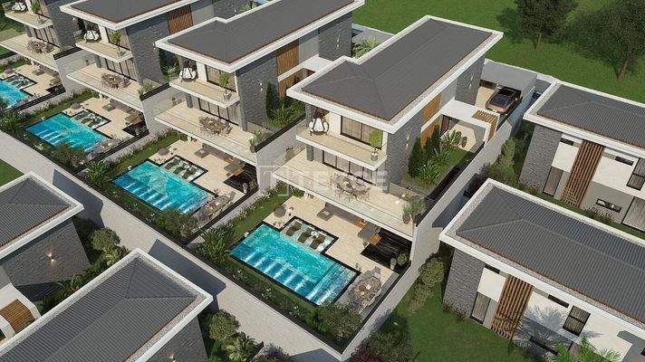 New Villas with Pools Surrounded by Nature in Kuşadası