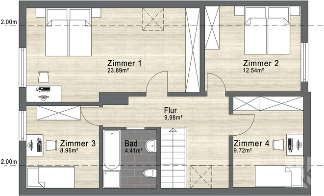 Grundriss Obergeschoss