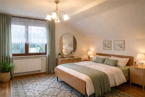 Schlafzimmer DG - virtually staged