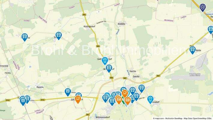 Geolyzer Kartenausschnitt