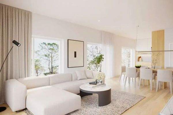 Wohn-Essbereich visualisiert