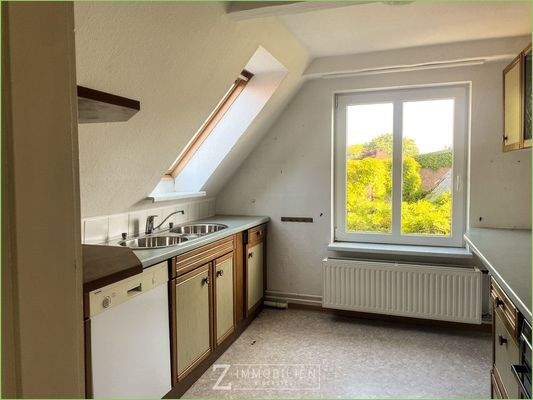 Küche im Dachgeschoss