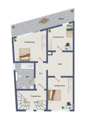 Obergeschoss (kein Maßstab)