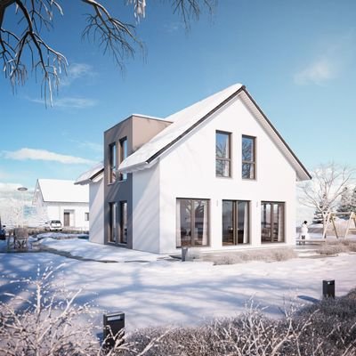 Gartenansicht Wintertag