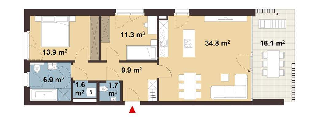 Am Emsbach II in Hohenems Grundriss Whg D01