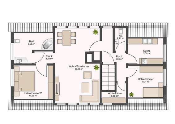 Grundriss Dachgeschoss 1