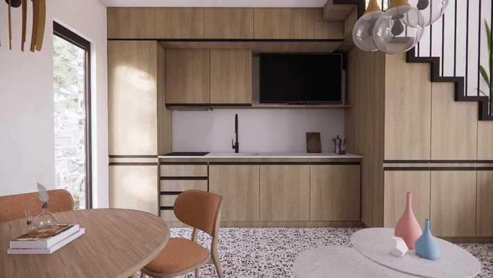 Kreta - 8-Villen- Projekt in Kirianna bei Rethymno: Freistehende Villa mit Meerblick