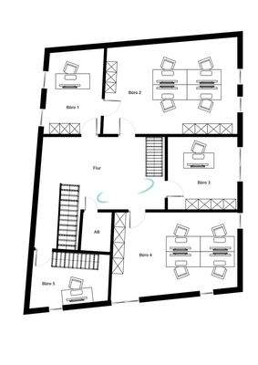 Gewerbe Grundriss 1. OG