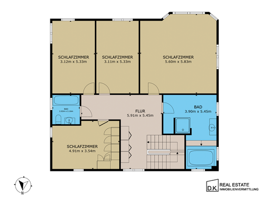 Grundriss Obergeschoss