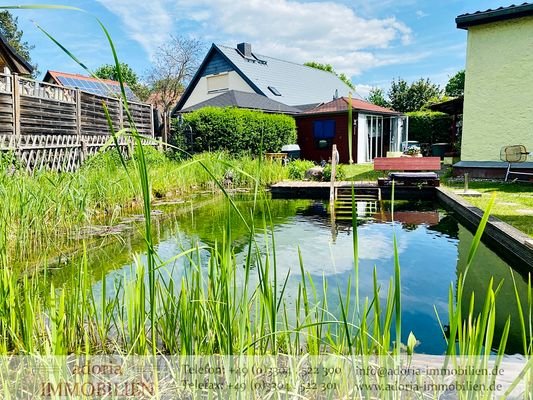 Schwimmteich Gartenhäuschen