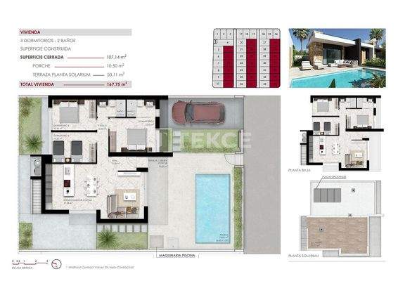 Stylish Villas with Pool and Roof Terrace in Ciudad Quesada