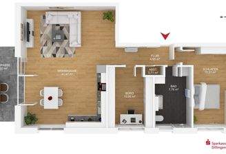 Grundriss 3-Zimmer Wohnung