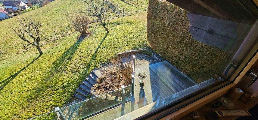 DG Wohn- Gästezimmer, Blick auf die Terrasse