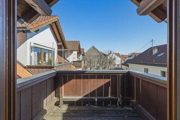 Der Balkon in Ostausrichtung