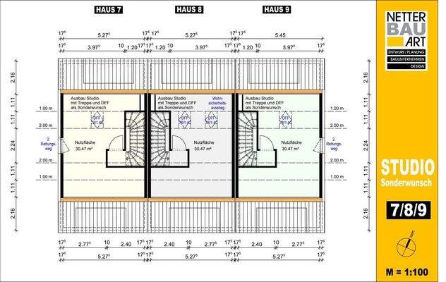 Grundriss Studio 7,8,9
