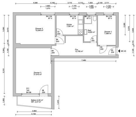 Grundriss WE45