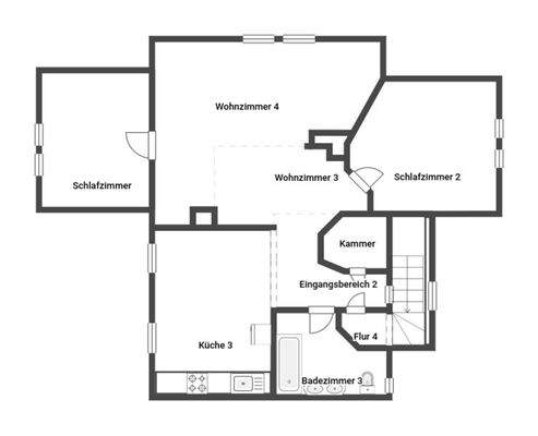 Grundriss Skizze 2. OG