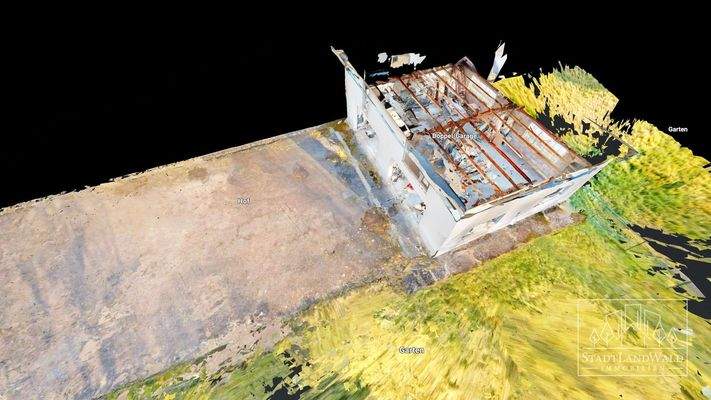 Schematischer Grundriss Doppel-Garage-3D