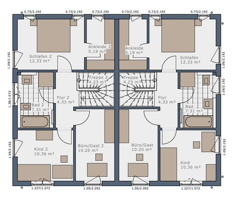 Grundriss Obergeschoss