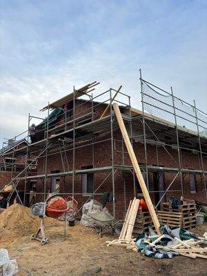 Das Doppelhaus im Bau