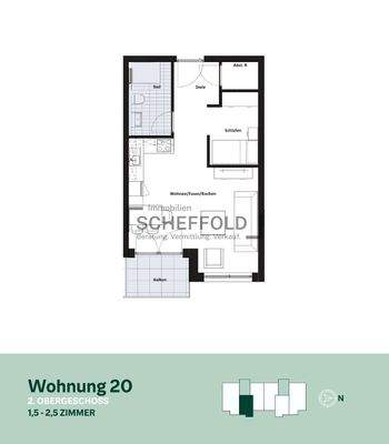 Grundriss Wohnung Nr. 20