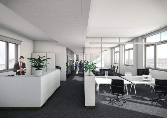 Visualisierte Büroflächen