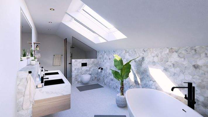 Luxusbad mit Skylight
