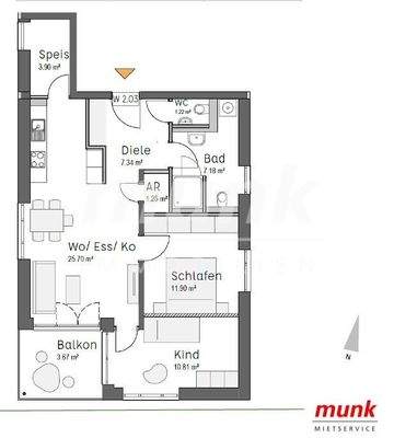 Grundriss - nicht maßstabsgetreu- 