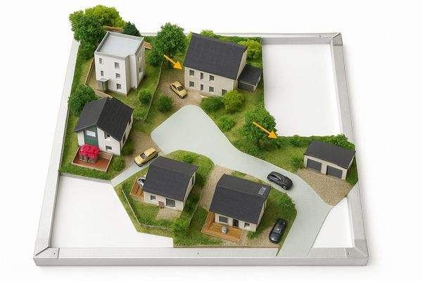 Grundstück-Musterplan