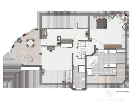 DG Grundriss, nicht maßstäblich 