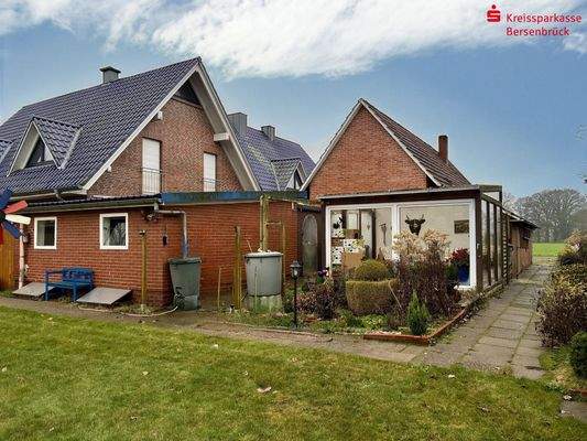 Ost-Ansicht Anbau, Garagen, Kaltwintergarten