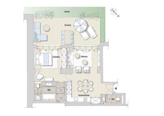 Grundriss Gartengeschoss