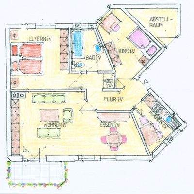 Grundriss der Wohnung