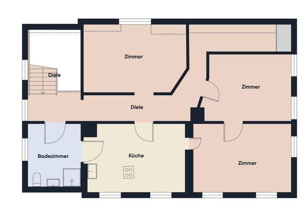 Grundriss ohne Maßstab / Obergeschoss