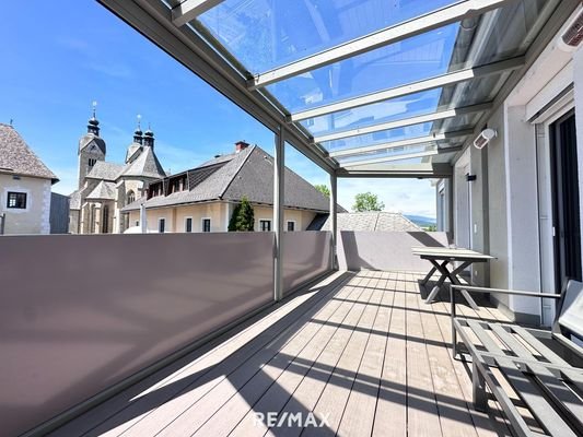 Terrasse mit Ausblick auf den Dom