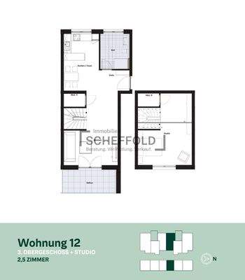 Grundriss Wohnung Nr. 12