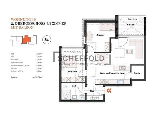 Grundriss Wohnung 10