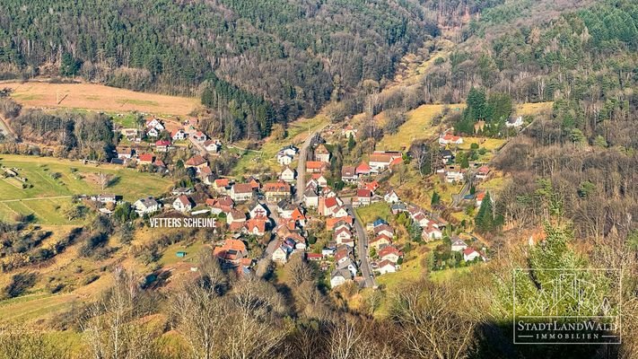 Blick von der Wegelnburg auf Nothweiler