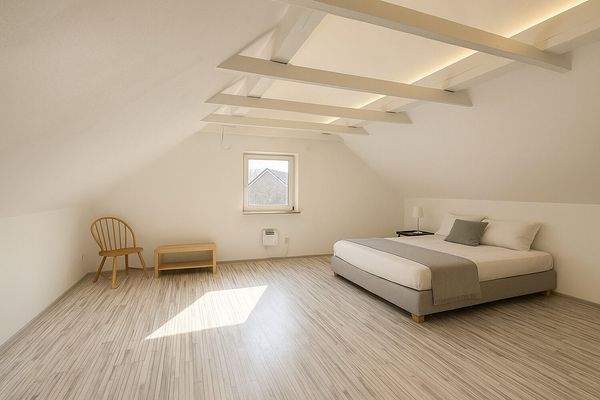 Dachgeschoss virtuell möbeliert 