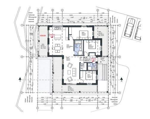 Grundrissplanung MFH - Obergeschoss
