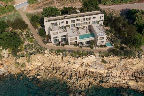 Kreta, Kissamos: Elegante Wohnung am Meer mit unverbautem Blick auf die Ägäis zu verkaufen