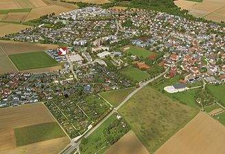 Luftbild auf Dornstadt